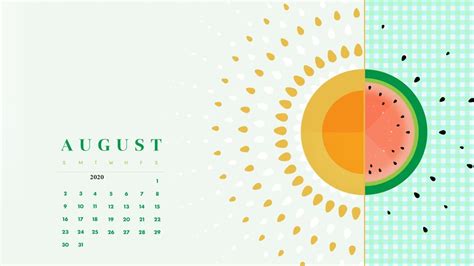 August 2020 Desktop Screensaver Free Printable Calendar Templates In