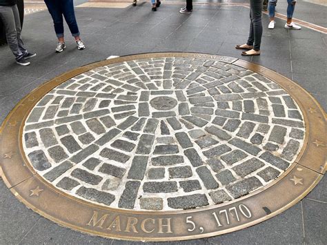 Historic Marker Denoting Spot Of Boston Massacre Paul Chandler October