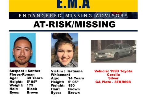 Fbi Says Girl Missing Since July 2021 May Be Traveling With Santa Rosa Man