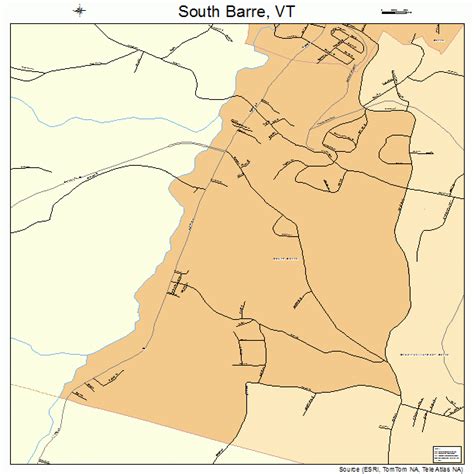 South Barre Vermont Street Map 5066025