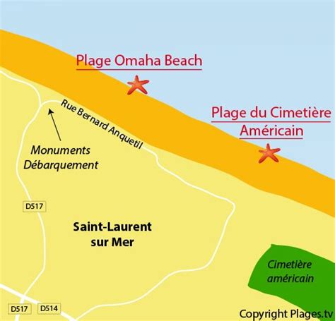 Omaha Beach Normandy Map