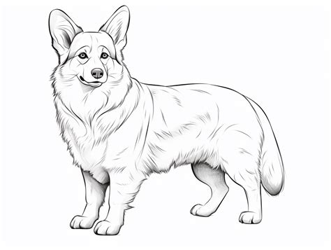 Adorable Corgis To Color Coloring Page