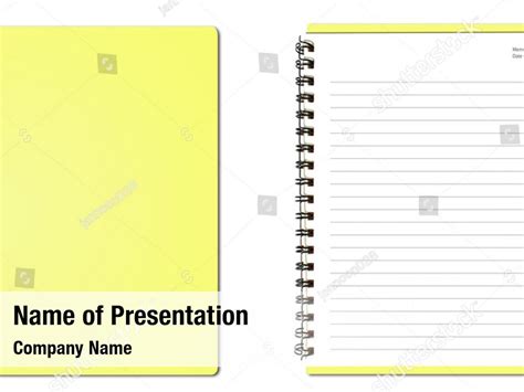 Notebook Spiral Blank Page Powerpoint Template Notebook Spiral Blank