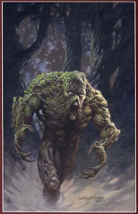 Swamp Thing Oil Painting By Bernie Wrightson Sold In Simon Reeds