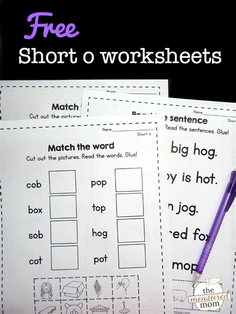 short  worksheets  measured mom