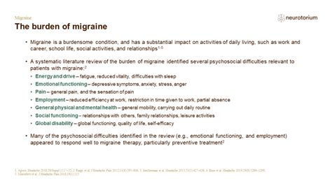 Migraine Epidemiology And Burden Neurotorium