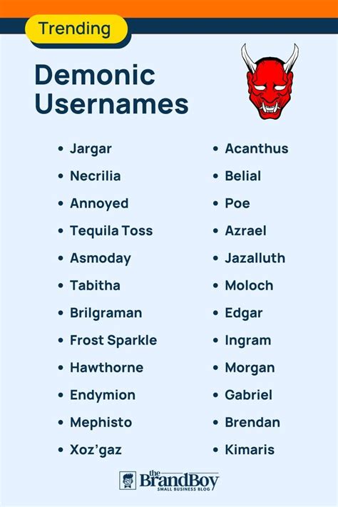 700 Cool Demonic Usernames Ideas With Generator Demon Cool Names Blog