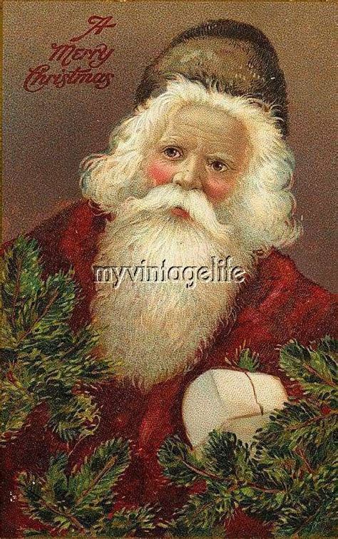 Old World Santa Claus St Nick Quilting Fabric Block 5x7 Ebay