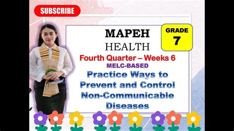 Mapeh 7 Health Quarter 4 Weeks 6 Practice Ways To Prevent And