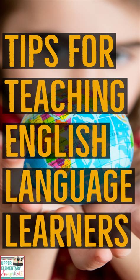 Tips For Teaching English Language Learners Upper Elementary Snapshots
