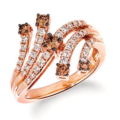 K Strawberry Gold Ring Chocolate Diamonds Nude Diamonds Trqf S