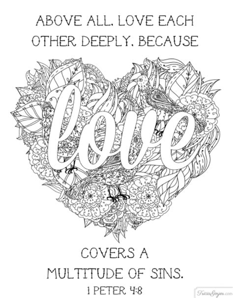 Love Each Other Deeply 1 Peter 48 Plus Free Coloring
