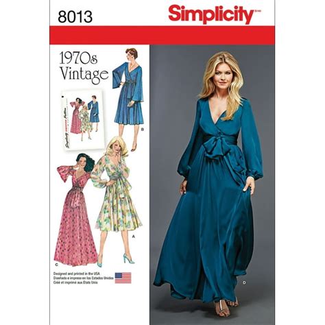 Simplicity Misses Size 6 14 Vintage 1970 S Dress Pattern 1 Each