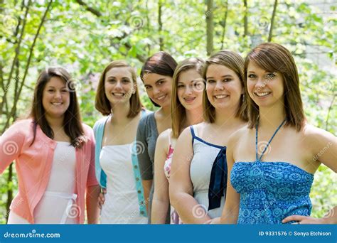 Group Of College Girls Stock Photo Image Of Casual Happy