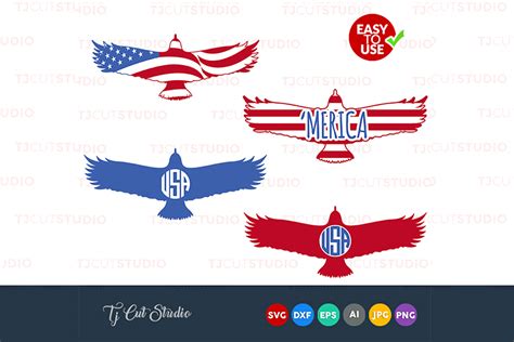 4th of july svg, eagle svg ,patriotic svg, Files for Silhouette Cameo
