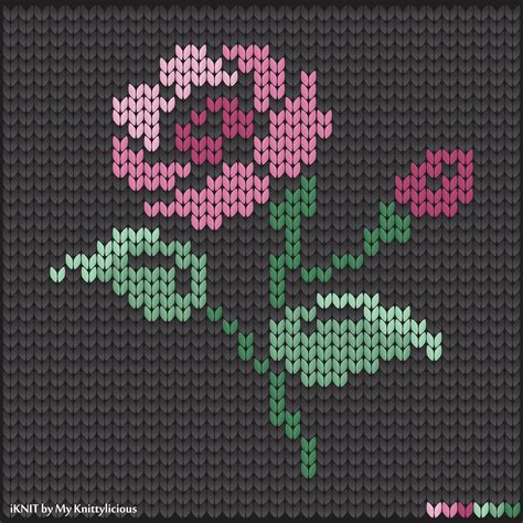 Intarsia Flower Knitting Patterns ~ Knitting Ideas Diy