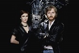 James Cameron and Gale Anne Hurd rocking the leather look on the set of ...