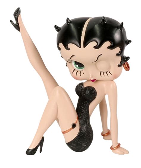 Betty Boop Leg Up Black Glitter Dress