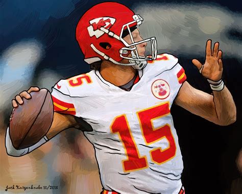 Kansas City Chiefs Patrick Mahomes View All My Nfl Drawing Flickr