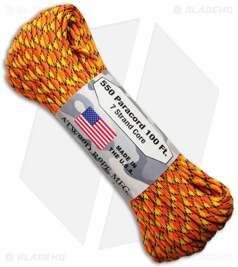 Atwood 550 Lb Paracord 100 Ft 7 Strand Core Atomic Rg1119h Blade Hq