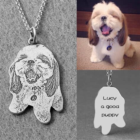 1563 reviews regular price $59.95 sale price $29.95. Personalized Engraved Pet Silhouette Necklace Mypet Gifts