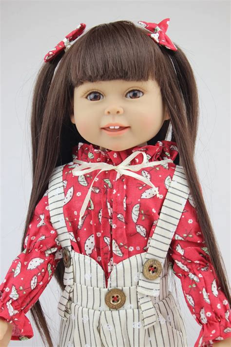 Buy 18 45cm American Princess Beauty Girl Girl Dolls For Sale Brown Long Hair