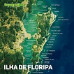Poster Mapa de SC – Florianópolis e Litoral – 21x60cm – TOPOGRAFICA