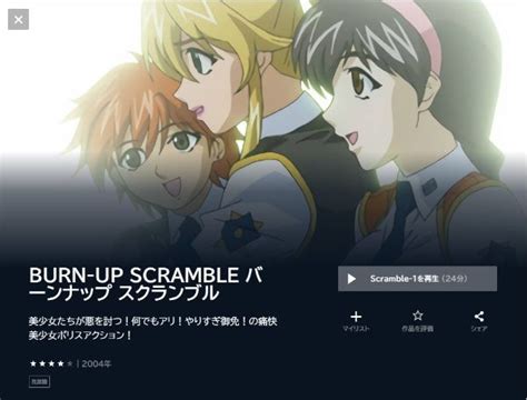 アニメ｜burn Up Scrambleの動画を全話視聴できる配信サイトまとめ！