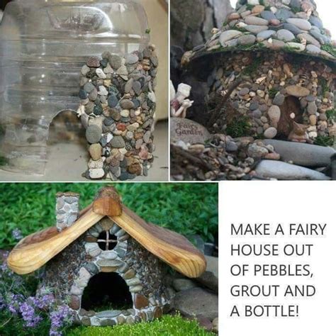 So Simple I Wonder If Hot Glue Would Work As Well Fairy Garden Diy Fairy House Diy Fairy