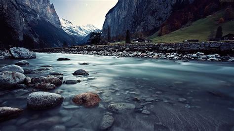 Mountains River Rocks Switzerland 4k Hd Wallpaper Wallpaperbetter