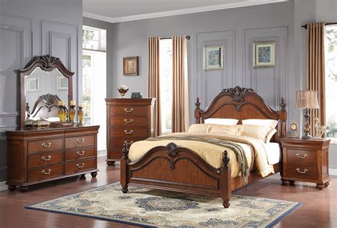 Common furniture and furnishings include beds, best of furniture stores bedroom sets desks and storage for clothes (dresser, chest, wardrobe, etc.). New Classic Furniture Jaquelyn Bedroom Set in Heritage ...