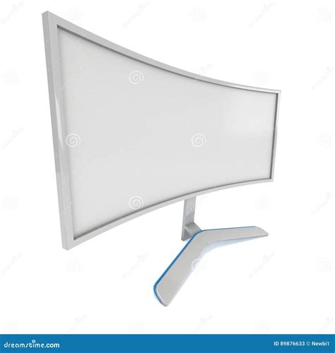White Lcd Tv Screen Stock Illustration Illustration Of Panel 89876633