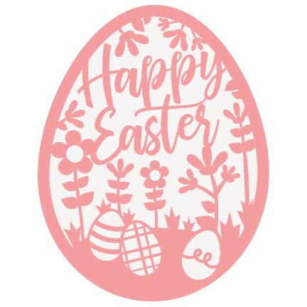 Happy Easter Egg cute SVG cut files SVG scrapbook cut file cute clipart