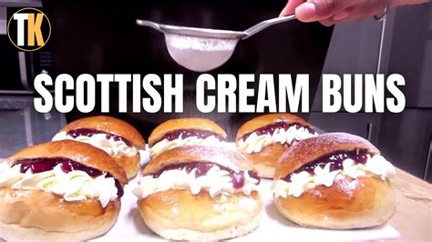 How To Make Scottish Cream Bun نان خامه ای اسکاتلندی Devonshire
