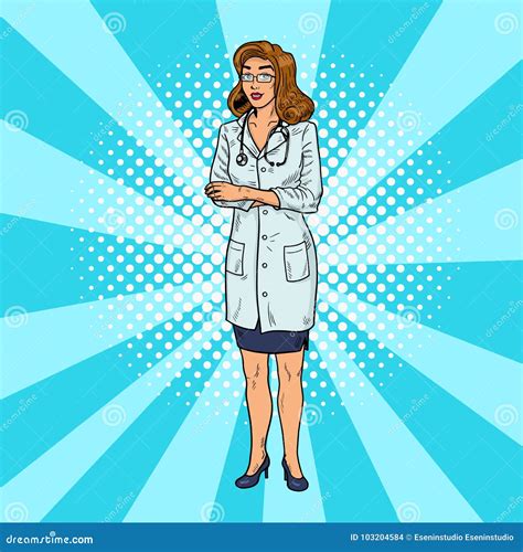 Nurse Pop Art Beautiful And Smart Medical Woman Comic Doctor Home