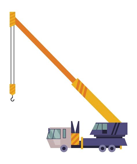 Premium Vector Hoisting Crane Icon Construction Crane Equipment In