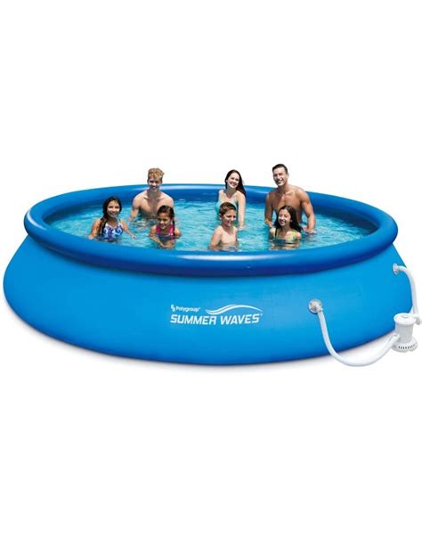 Summer Waves 15ft X 36in Quick Set Inflatable Above Ground Swimming Pool With Filter Pump Dazlura