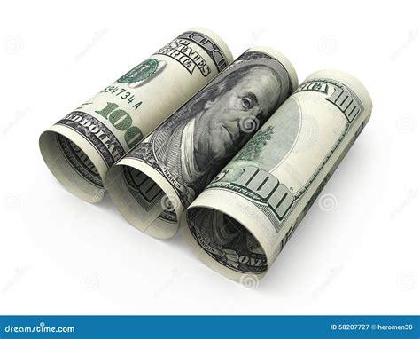 100 Dollar Banknotes Roll Stock Illustration Illustration Of Finance