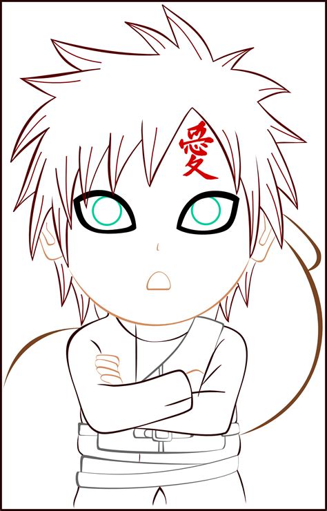 Chibi Gaara Coloring Pages Coloring Pages