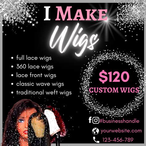 Paper And Party Supplies Stationery Wig Flyer Diy Canva Wig Sale Flyer