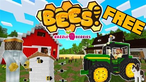 Bees are flying neutral mobs that live in bee nests and beehives. (FREE) Bees Map Minecraft Bedrock Marketplace (Tractors ...