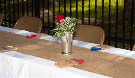 We Used White Tablecloths And Burlap Runners For Our Kentucky Derby Party