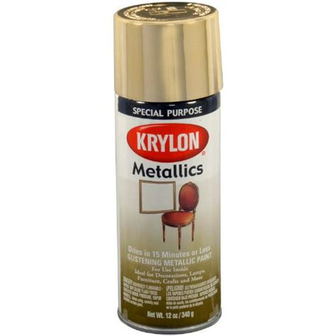 Krylon Metallic Spray Paint Brass 12 Oz
