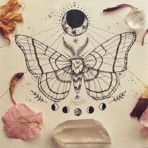 Balteazeen — Luna Patchouli Moon Moth Commission Moth Tattoo Luna