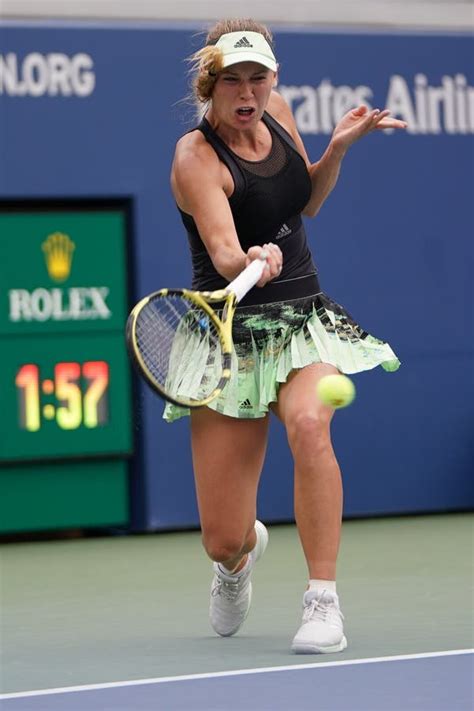 Grand Slam Champion Caroline Wozniacki Of Denmark In Action During Her