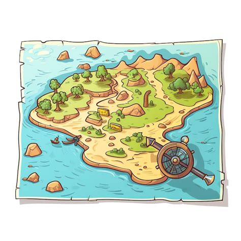 Premium Ai Image Free Vector Treasure Map With Magnifying Glass