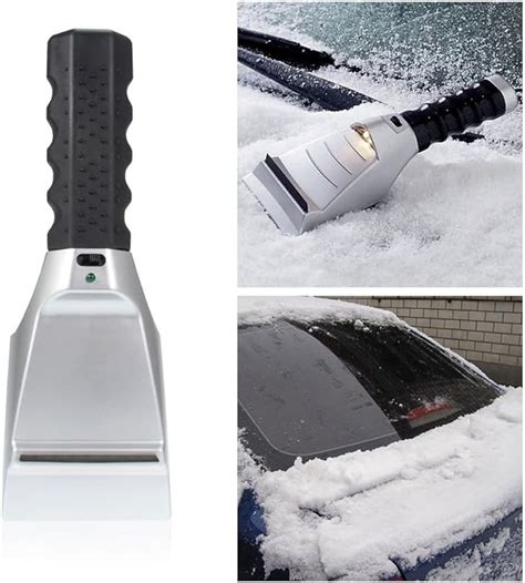 Heated Auto Electric Windshield Ice Scraper Wflashlight