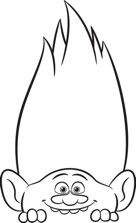 Branch Trolls Coloring Page Coloring Page Blog