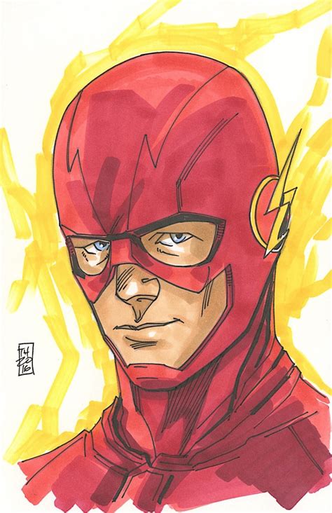 The Flash 11 Original 55 X 85 Color Drawing On Paper Signed By Tom