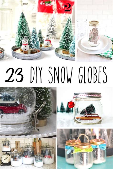 23 Diy Snow Globes Make Your Own Mini Winter Wonderland Snow Globe